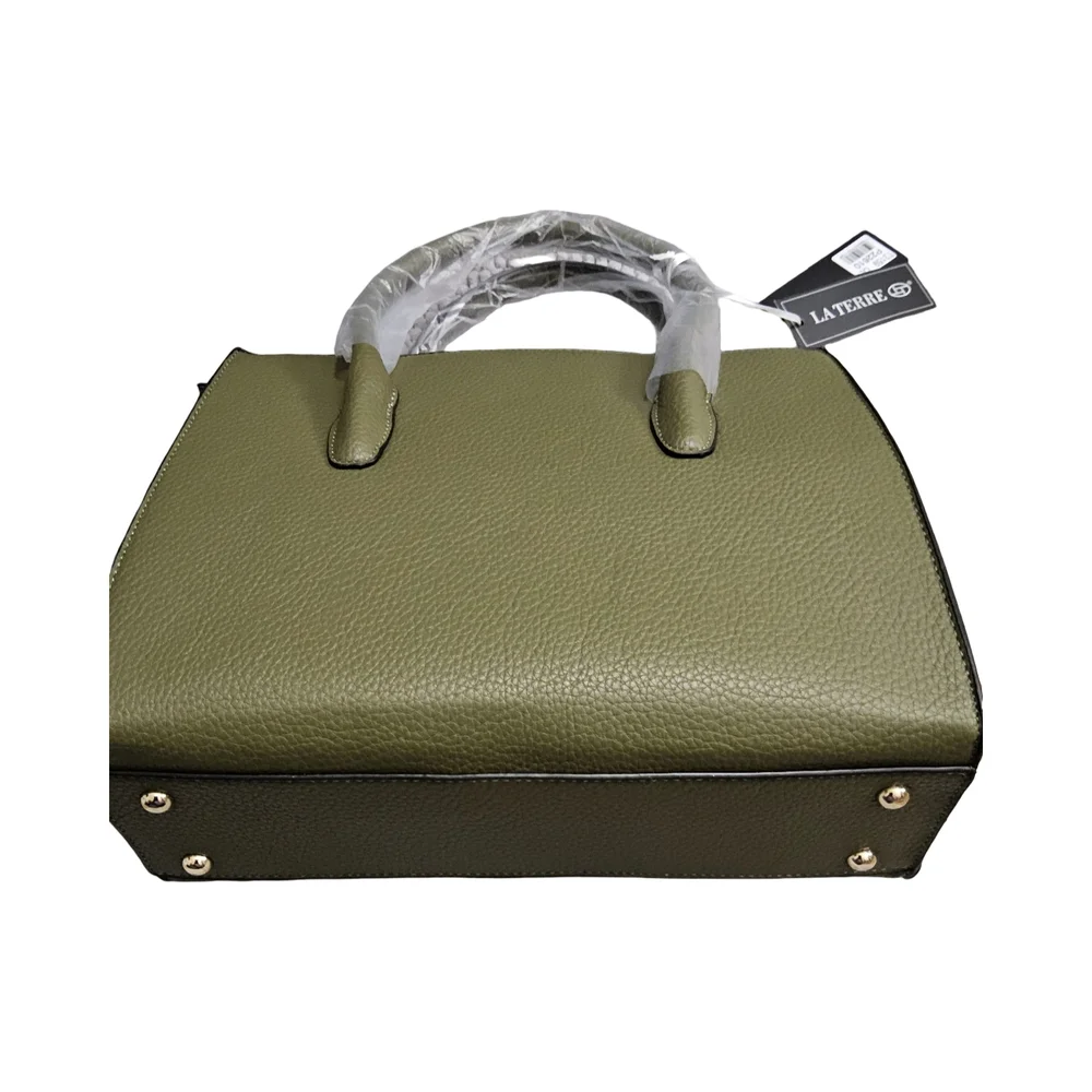 New La Terre Green Handbag with crossbody strap